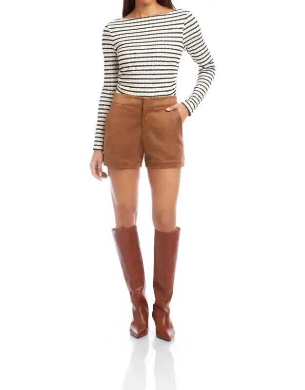 Faux Suede Modern Shorts