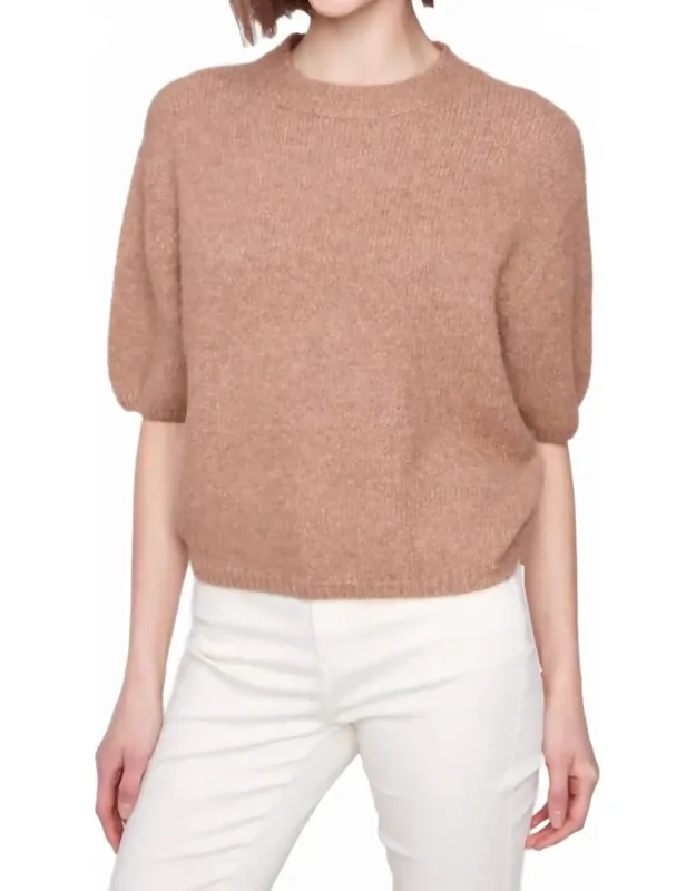 Balloon Elbow Sleeve Knit Sweater