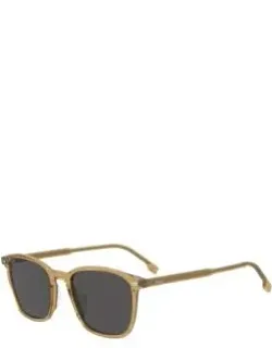 Transparent Sunglasses With Gray Lenses