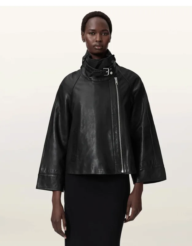 Relaxed Fit Leather Jacket
