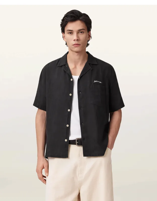 Embroidered Linen Shirt