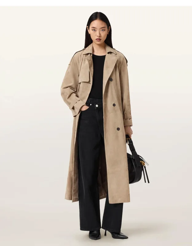 Reed Suede Trench Coat