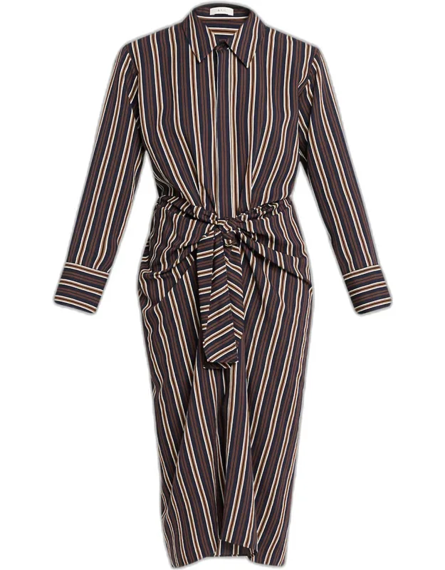 Striped Midi Shirtdress