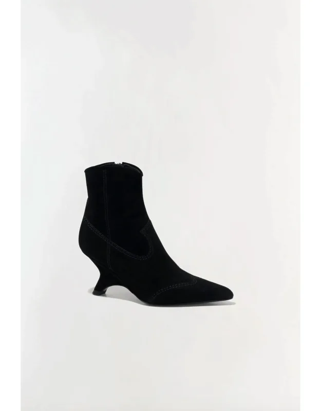 Shadow Suede Western Ankle Boots