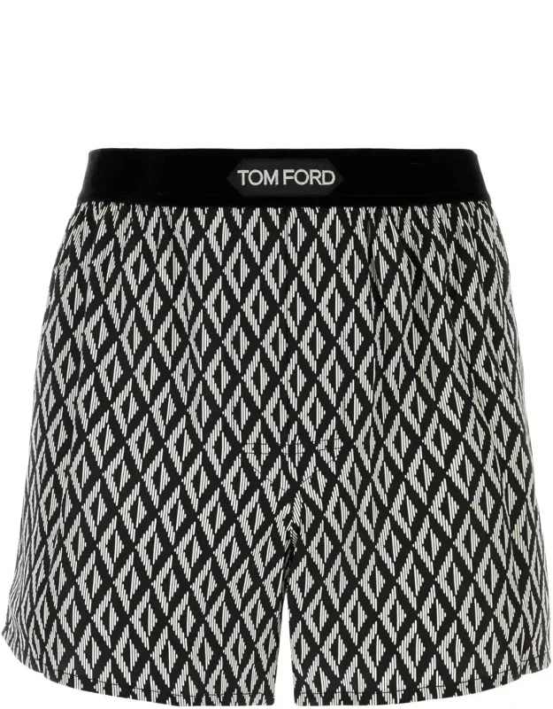Printed Stretch Satin Boxers