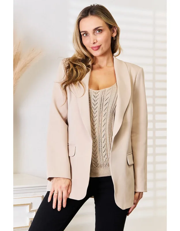Shawl Collar Long Sleeve Blazer