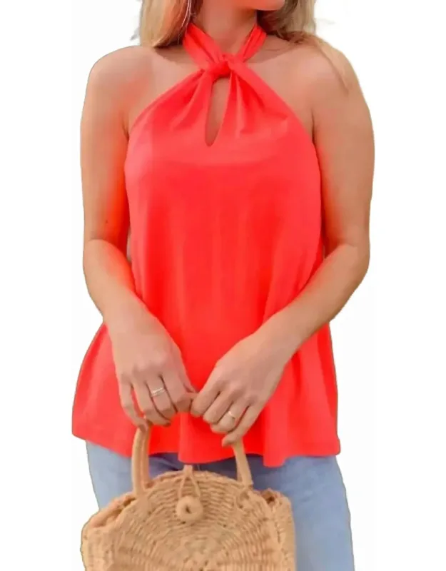 Twist-front Halter Top