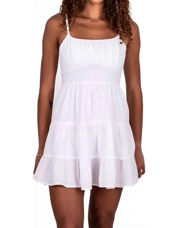 Tiered Tie Back Mini Dress