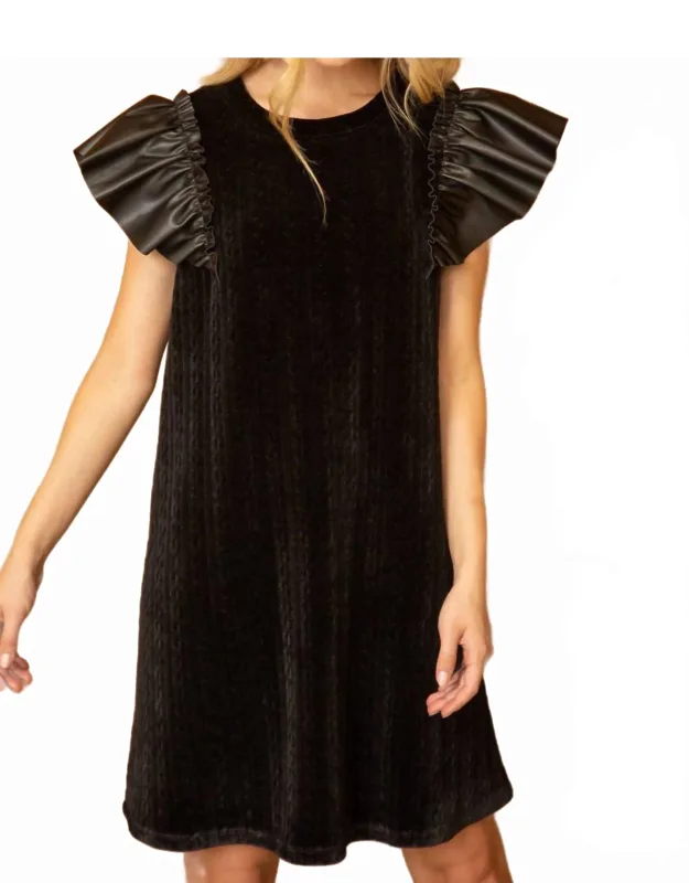 Cable Velvet Dress