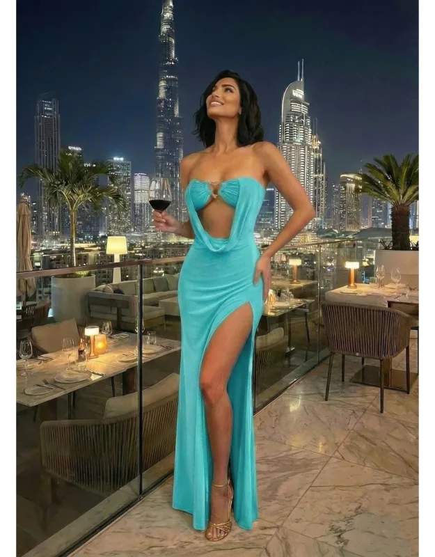 Floor-length Evening Gown Maxi Dress