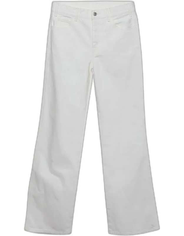 White Denim Straight Fit Jeans
