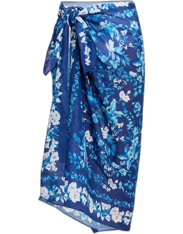 Floral Pareo Coverup