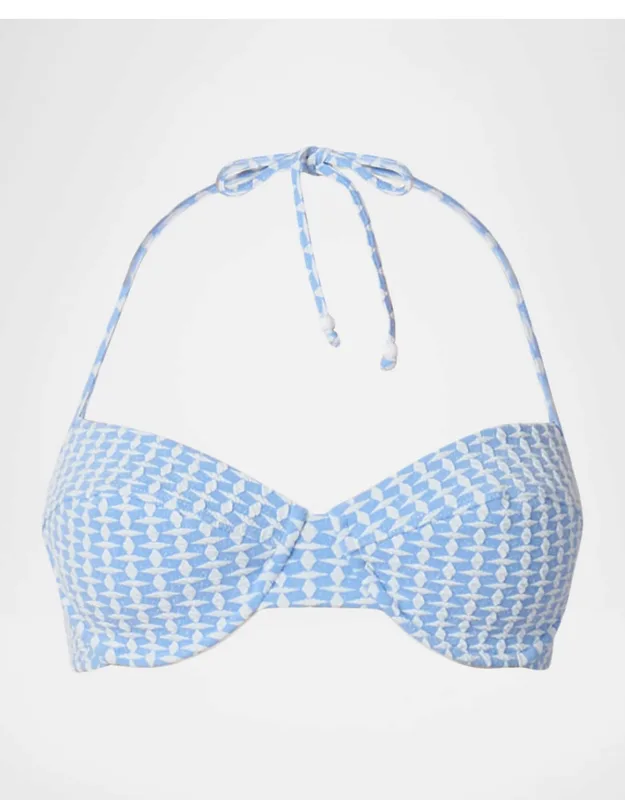 Geometric Halter Bikini Top