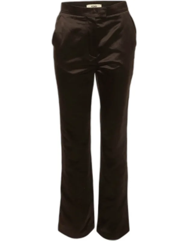 Satin Straight Fit Trousers