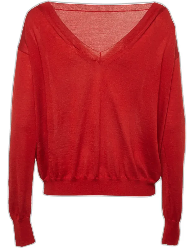 Cashmere Blend Logo Detail Sweater