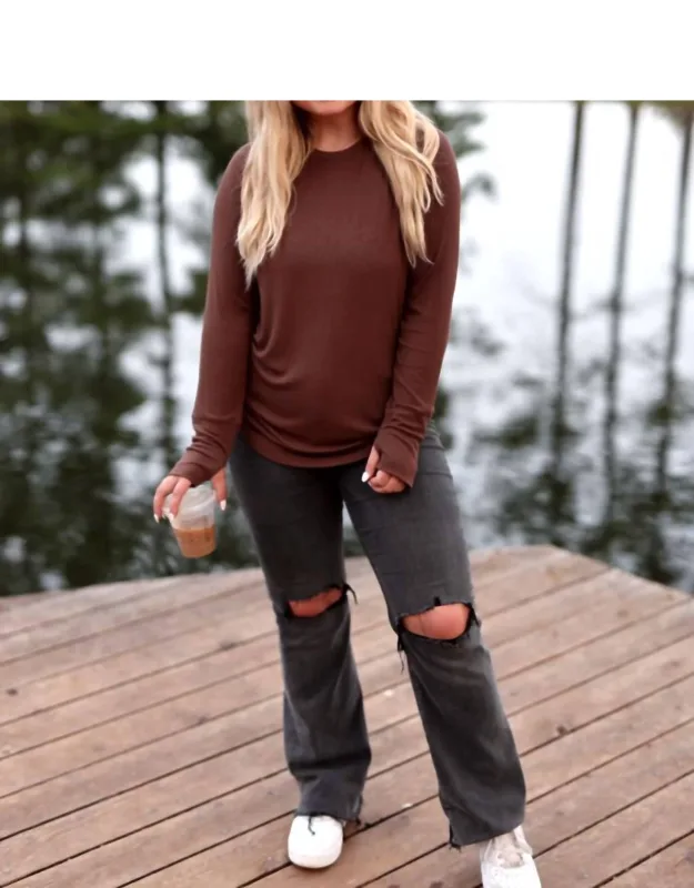Never Better Ribbed Lightweight Top