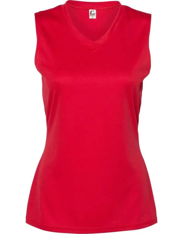 Sleeveless V-neck T-shirt