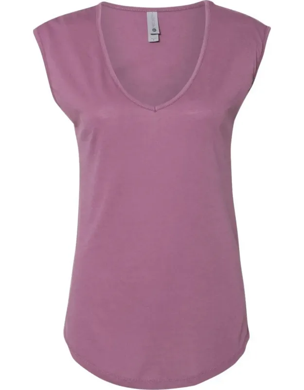 Festival Sleeveless Deep V-neck T-shirt