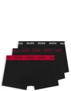 Three-pack Trunks With Jacquard Logo Waistband