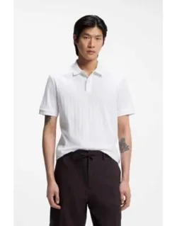 Vertical-stripe Polo Shirt In Mercerised Cotton