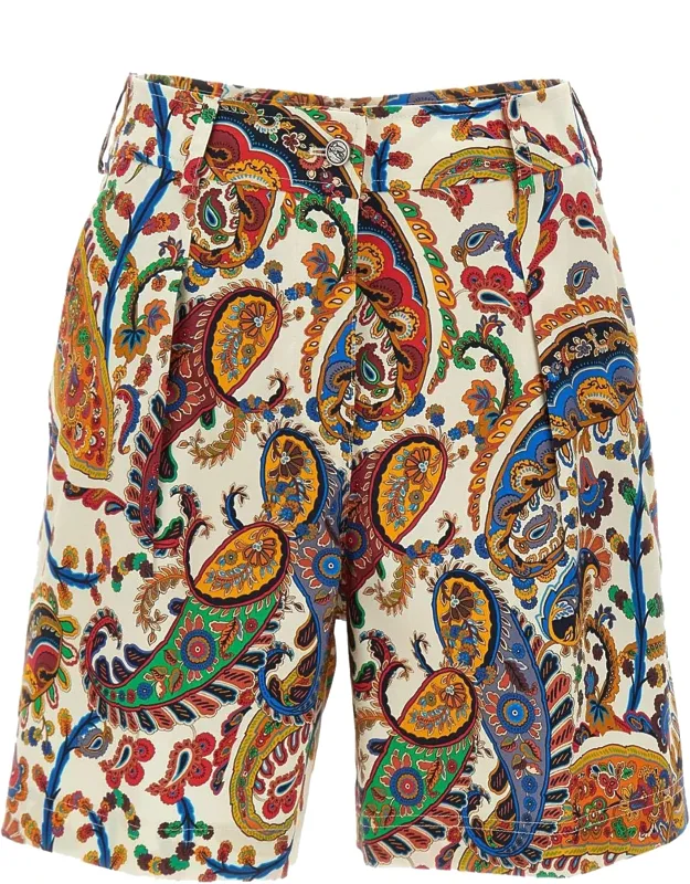 Floral Paisley Print Shorts
