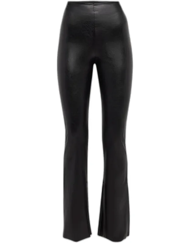 Faux-leather Flared Leggings