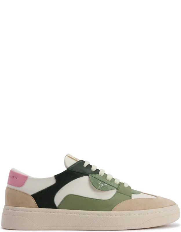 Gz94 Low-top Sneakers With Color-block Velour And Leather