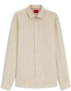 Modern-fit Striped Linen Shirt