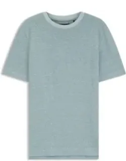 Mouline T-shirt In Cotton, Linen, And Silk