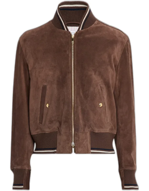 Suede Bomber Jacket