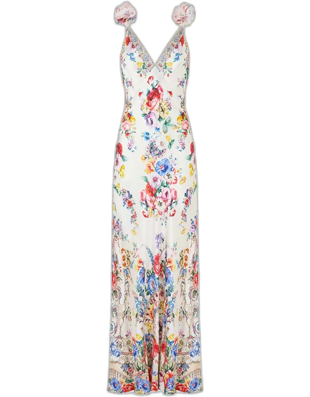 I Left My Heart In Granada V-neck Bias Slip Dress