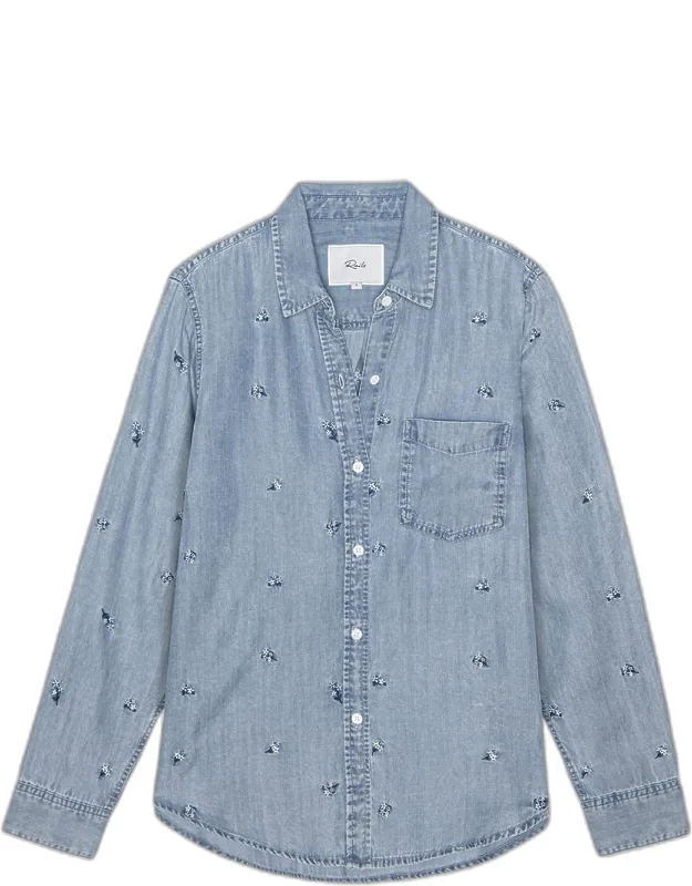 Embroidered Denim Shirt