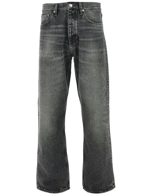 Loose Jeans With Five Pockets And Organic Cotton Denim