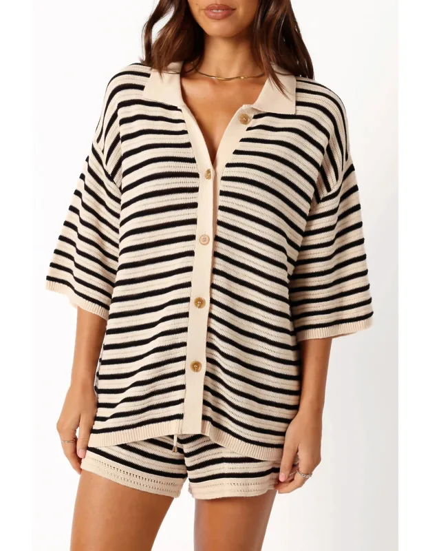 Reggie Short Sleeve Sweater And Shorts Set