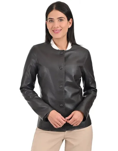 Chic No-collar Jacket