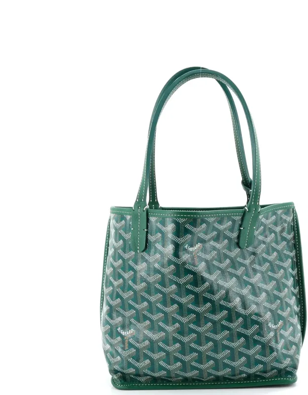Anjou Reversible Tote Mini - Coated Canvas, Leather