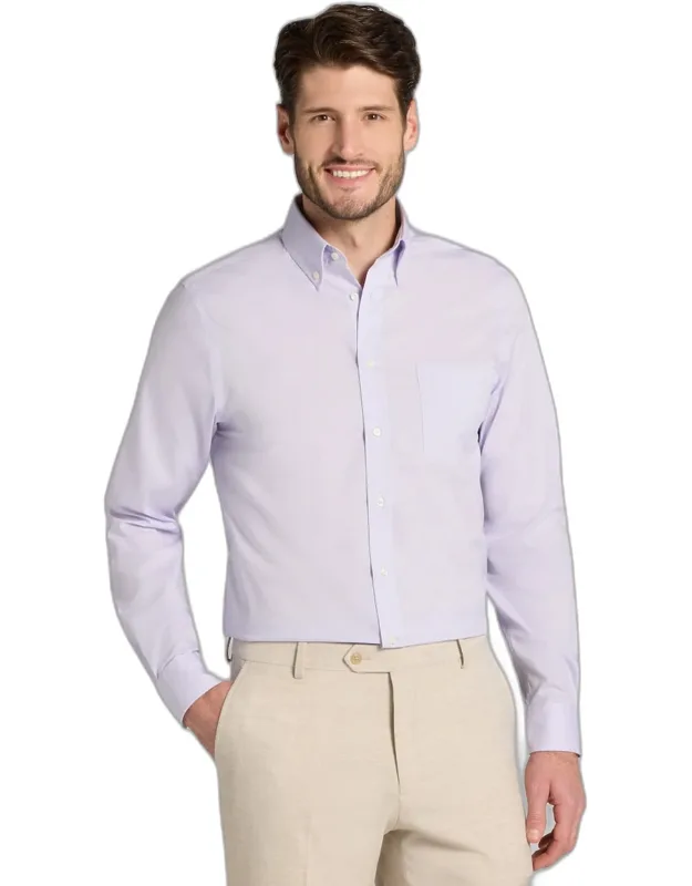 Slim Fit Solid Comfort Stretch Dress Shirt