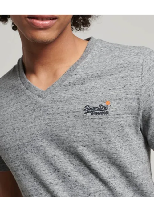 Vintage Embroidery V-neck T-shirt