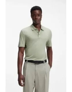 Slub-interlock Polo Shirt In A Slim Fit