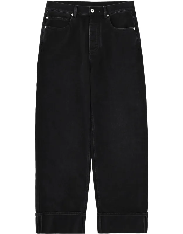 Jeans With Folded Hem