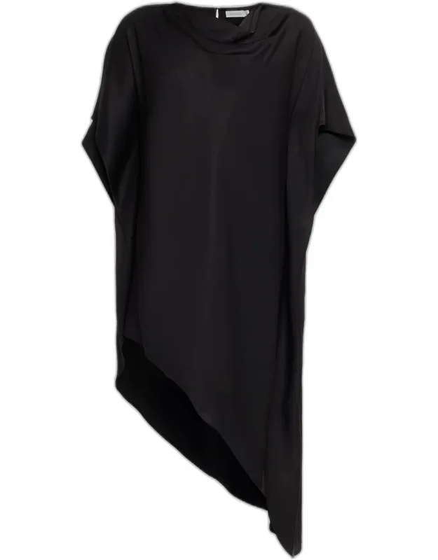 Sadia Satin Mini Cape Dress