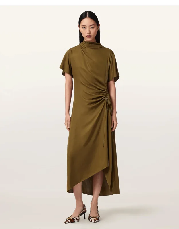 Silk Blend Midi Dress