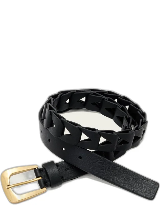 Sage Cut Out Leather Belt