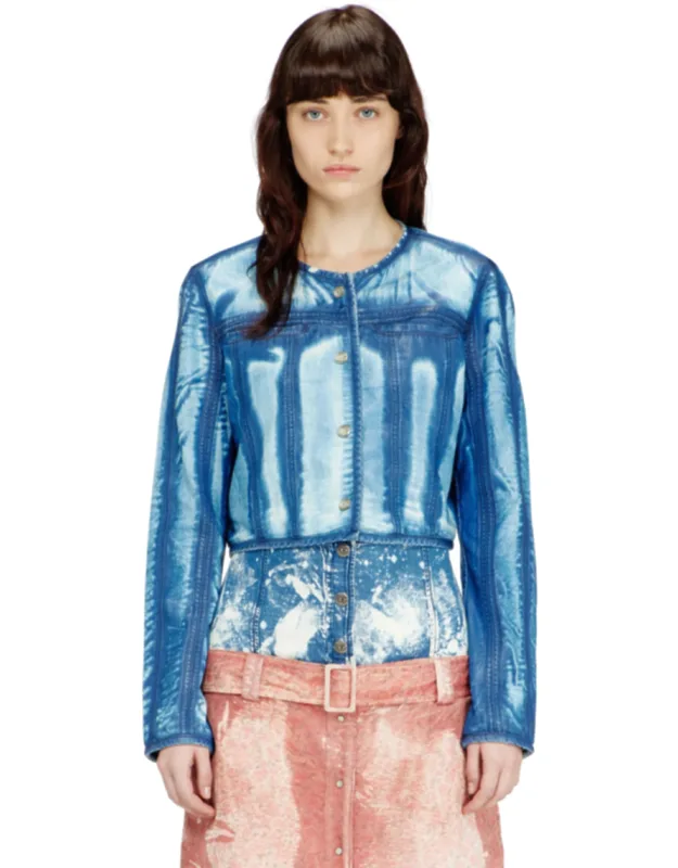 Cropped Jacket In X-ray Lyocell Denim
