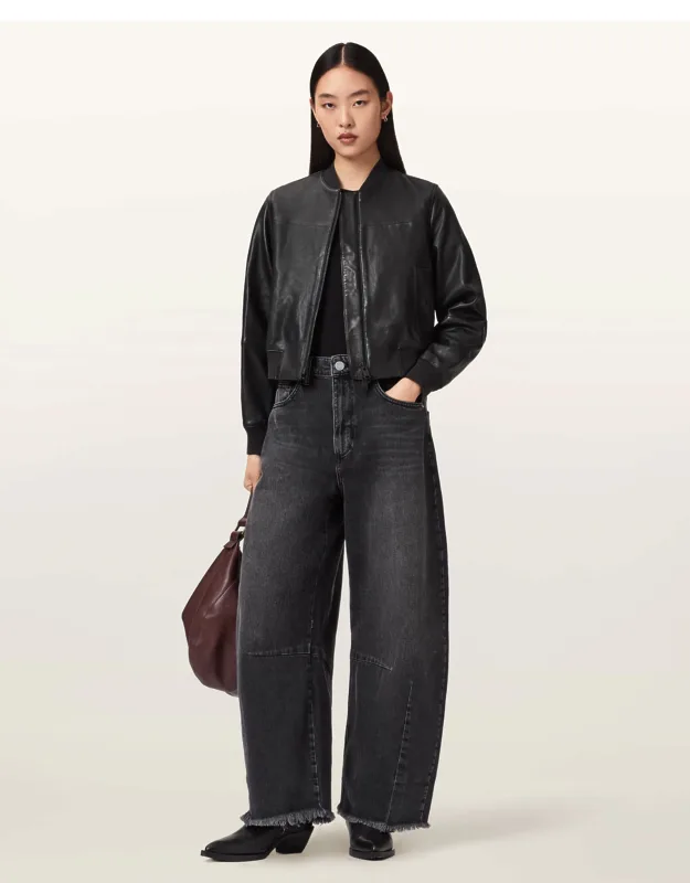 Repurpose Leather Bomber Jacket