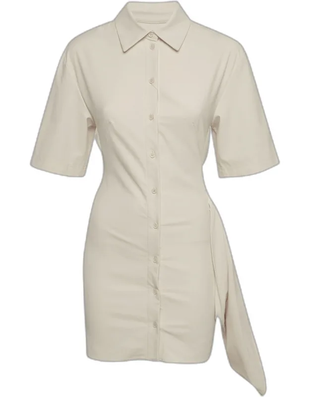 Twill Mini Shirt Dress