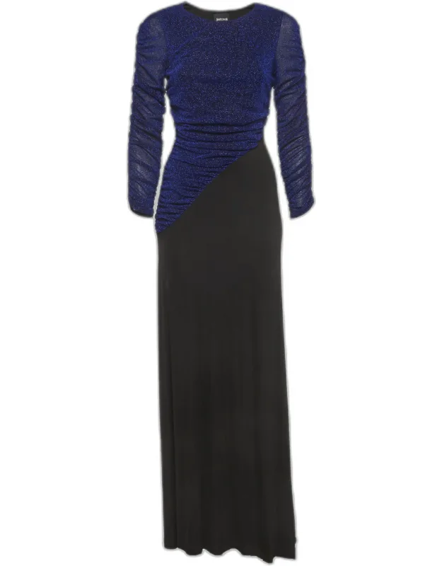 Lurex Knit And Jersey Maxi Dress