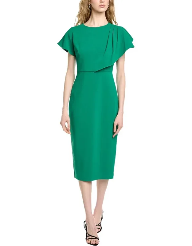 Side Drape Cape Cocktail Dress