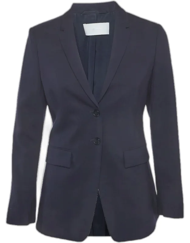 Virgin Wool Button Front Blazer
