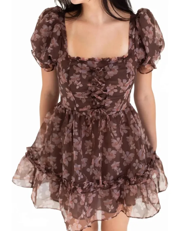 Floral A Line Mini Dress